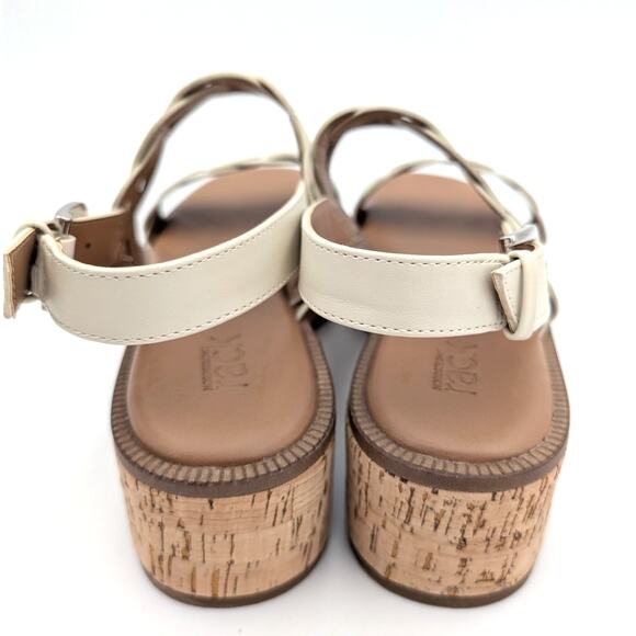 Nordstrom Rack Pennie Braided Platform Sandal Women's Cream Size US7.5 EU38 - Picture 4 of 11